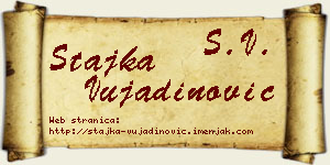 Stajka Vujadinović vizit kartica